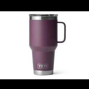 Yeti 30 oz travel mug rambler with straw lid in Nordic purple